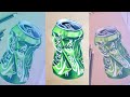 Realistic coca cola drawing with colored pencils  time lapse