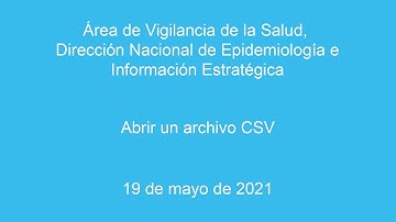 Abrir un archivo CSV con Excel - 19/05/2021
