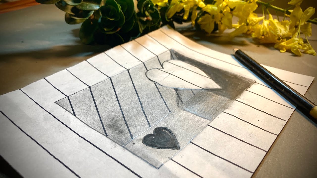 Water 3d hole easy to draw | 3d drawing easy for bignner | 