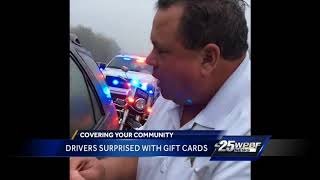 Drivers surprised with gift cards