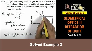 Class 12 Physics | Refraction of Light | #7 Solved Example-3 | For JEE & NEET