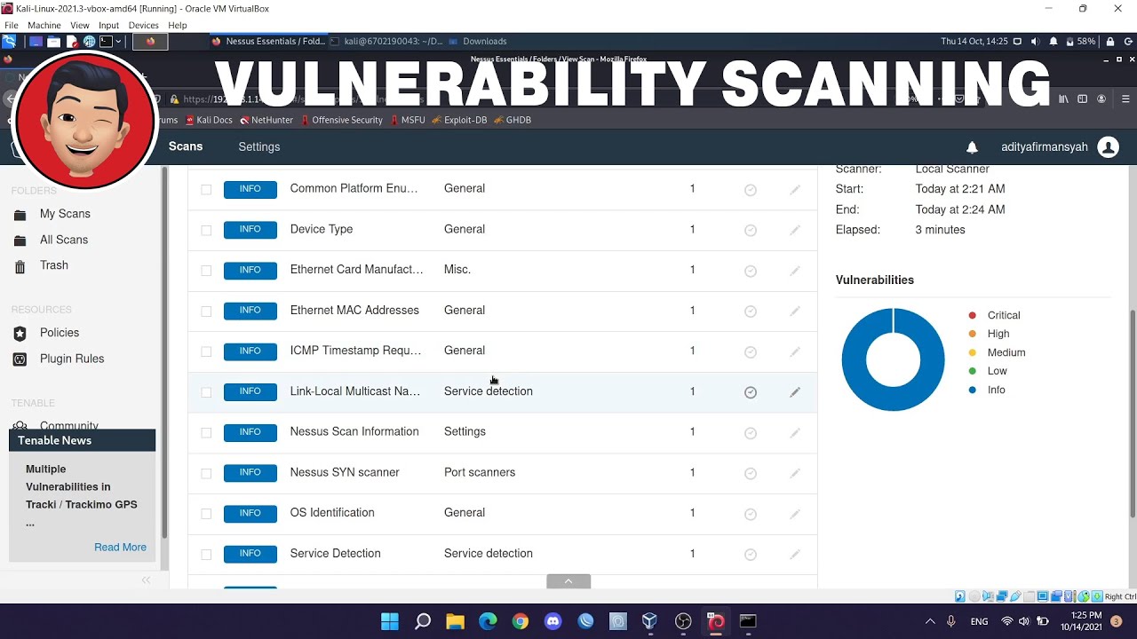 VULNERABILITY SCANNING MENGGUNAKAN NESSUS - YouTube