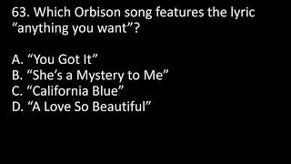Roy Orbison Quiz Question63