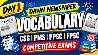 Daily Vocabulary from Dawn Newspaper | CSS PMS PPSC FPSC