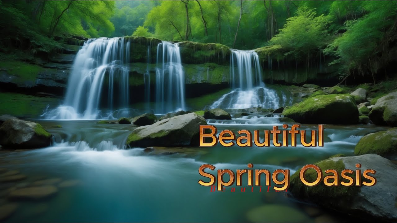 Beautiful Spring Oasis: Relaxing Water Sounds and Birdsong | Soothing Nature Scene