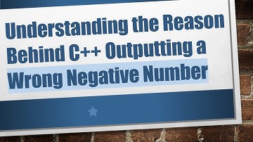 Understanding the Reason Behind C+ +  Outputting a Wrong Negative Number