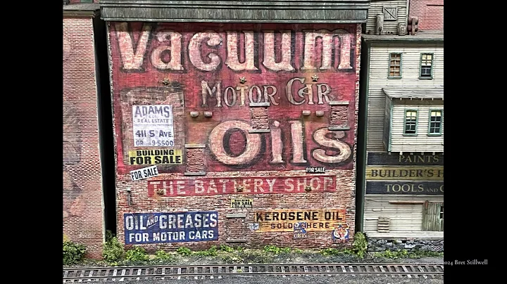 Mural Advertising Examples on George Sellios' Franklin & South Manchester (HO) model railroad layout