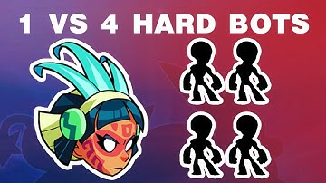 1 VS 4 Hard(BOTS) Brawlhalla