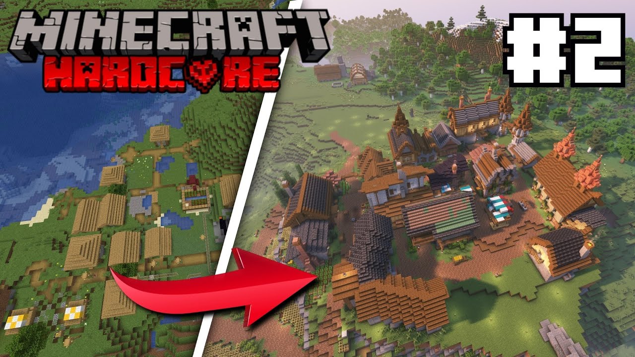 Upgrading a VILLAGE in Hardcore Minecraft - YouTube