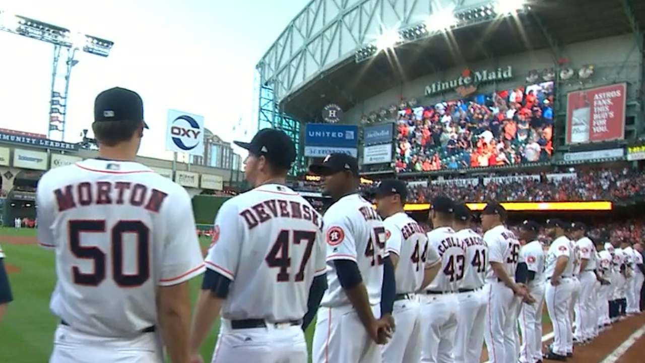 Houston Astros announce Opening Day lineup, if roof is open