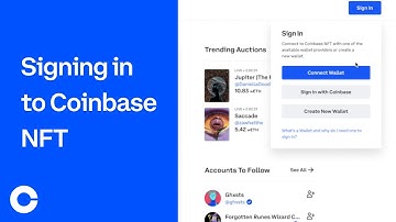 Signing in to Coinbase NFT