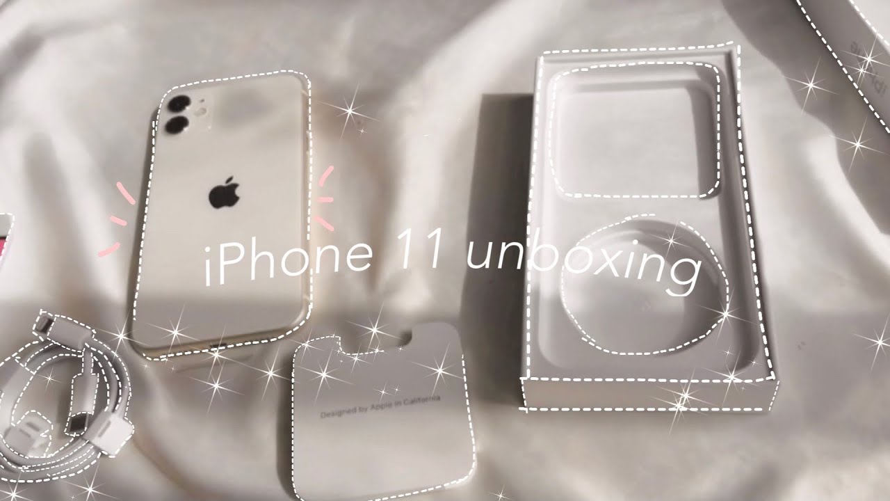 White iPhone 11 unboxing ☁️ (+setup)