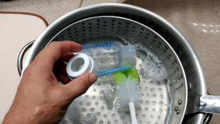 How to clean Dr. Brown's Natural Flow baby bottles.