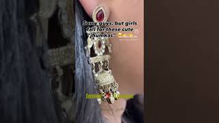 Sorry guys, but girls fall for these cute jhumka✨💖Traditional elegance, timeless charm #jhumka #diy