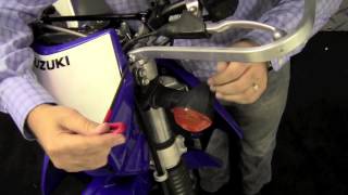 Barkbusters hand guard install on Suzuki DRZ400S
