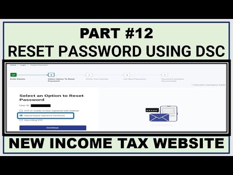 Reset Income Tax Password Using DSC on New IT Portal | Efiling 2 0 | Digital Signature Certificate