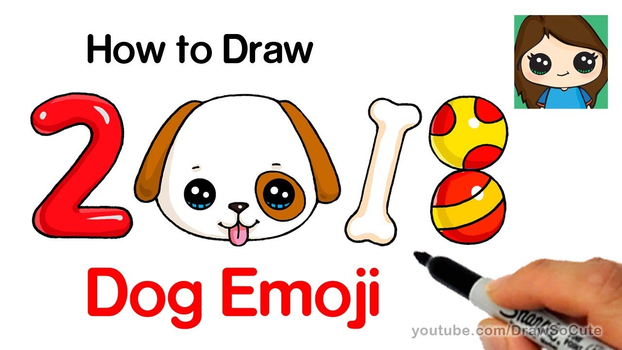 How to Draw a Dog Emoji Easy | Year of the Dog - YouTube