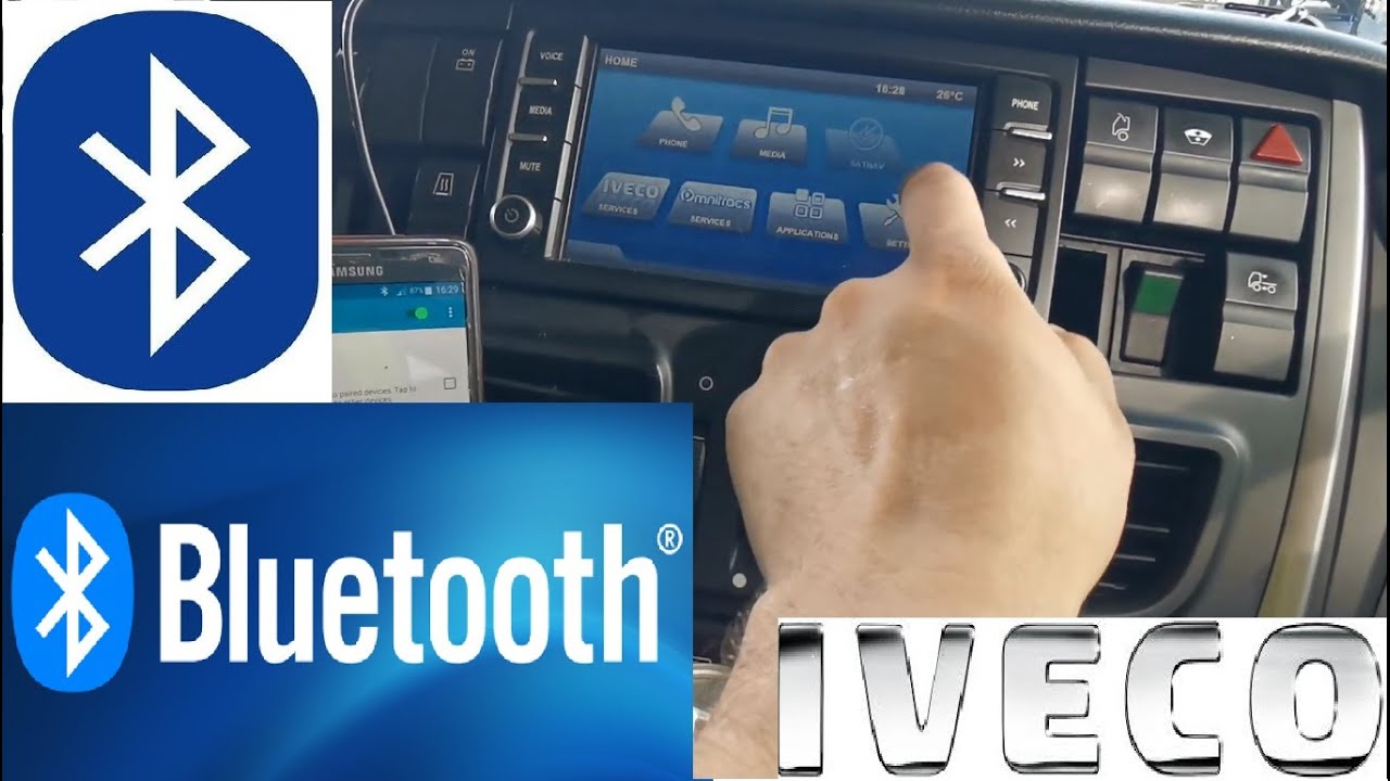How to connect bluetooth to Iveco truck lorry - YouTube