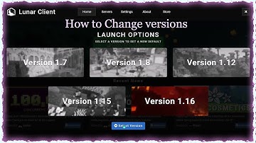 !!! How to change the version in lunar client !!! Lunar Client Tutorial