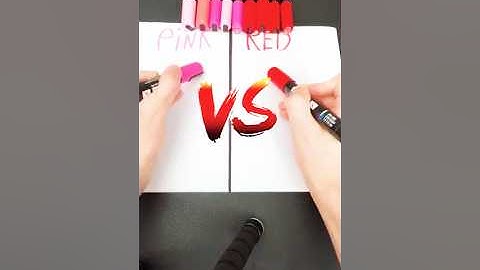 Drawing, But RED VS PINK! #shorts