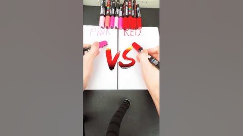 Drawing, But RED VS PINK! #shorts