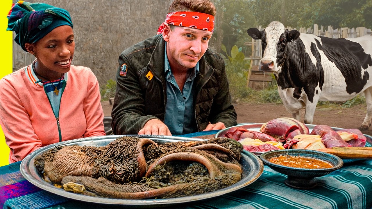 ¡Tribu ETÍOPE me ofrece carne de VACA CRUDA! 24 horas con la tribu Dorze