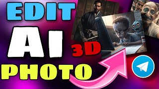 AI PHOTO EDIT IN ONLY 2 MINUTE | ANIME PHOTO EDIT 100% FREE🔥 Using telegram 💯 screenshot 5