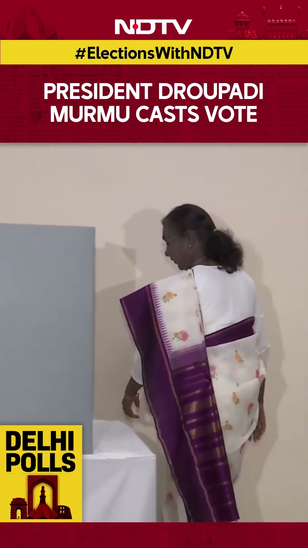 Delhi News Today | Delhi Election 2025 Voting LIVE: President Droupadi Murmu Casts Her Vote