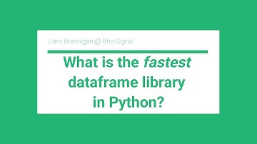 What is the fastest dataframe library in python?