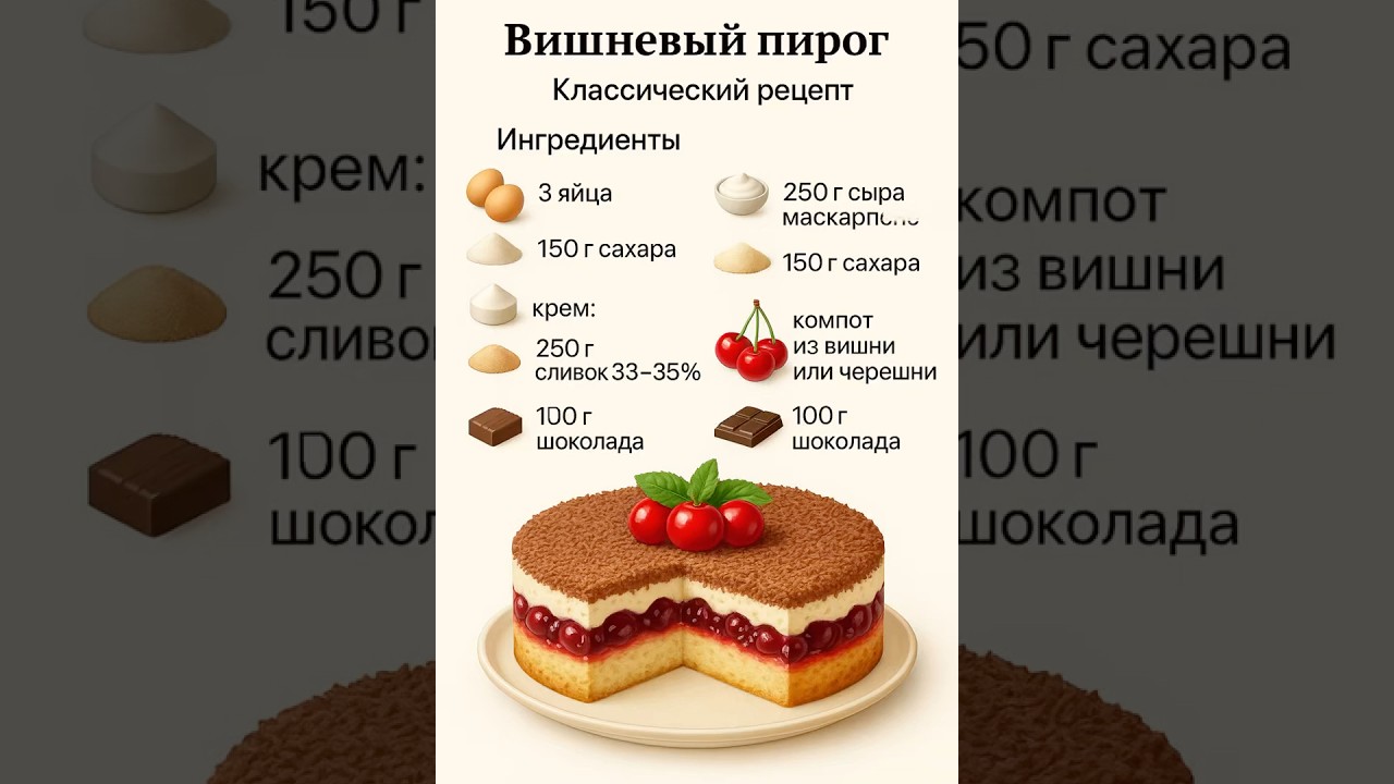 🍒 Вишневый пирог — наслаждение| Cherry Cake —Pure Delight 