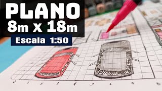 🏡📐 Dibuja el plano de una casa 8m x 18m de 2 plantas 📏🏡 by Papel & Lápiz Dibujos 2,102 views 4 months ago 17 minutes