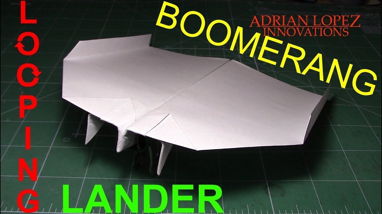 Easy Origami Boomerang Paper Airplane YouTube