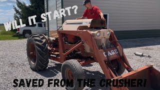 SAVED from the CRUSHER!  Will this junk yard CASE 430 run and operate