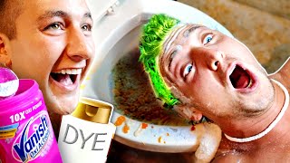 Toilet Hair Dye Prank **GONE WRONG** - YouTube