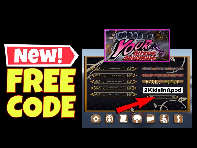 YBA *NEW* ALL FREE CODES YOUR BIZARRE ADVENTURE 💯 FREE Rokakaka + FREE  Mysterious Arrow