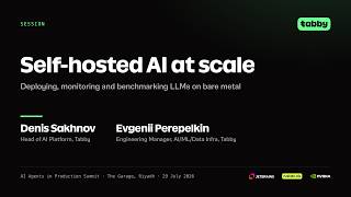 Deploying, Monitoring and Benchmarking LLMs on Bare Metal. Denis Sakhnov & Evgenii Perepelkin, Tabby