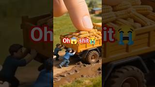 Tiny Farmers vs Giant Truck 🚜🌽 | Mini World Animation #shorts
