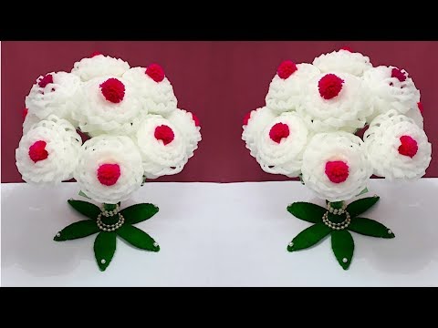 Guldasta With Foam Flower And Waste Plastic Bottle At Home|Best Out Of Waste Guldasta/Flower Pot