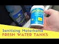 Sanitising The Motorhome Fresh Water Tanks | Help, Hints And Tips