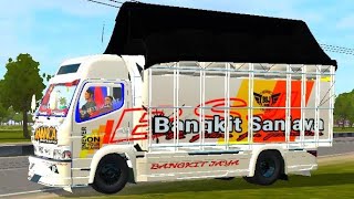 REVIEW BUSSID TRUCK CANTER MUKHLAS S3 SHILO LIVERY JOVANCA || BUSSID TERBARU TRUCK CANTER FULL ANIM
