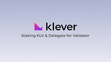 Tutorial: How to Stake & Delegate #KLV (Mainnet) on #KleverChain using #Klever Wallet, K5 🔥