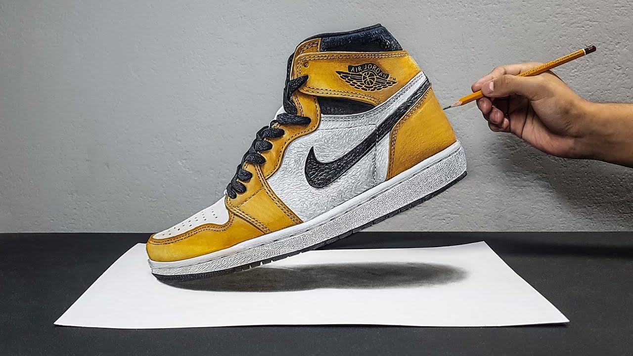 Disegno 3D di una scarpa AIR JORDAN 1 \