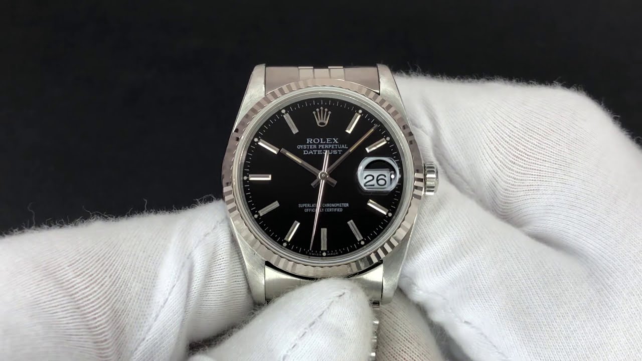 rolex datejust 16234 black dial