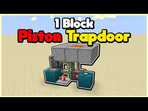 Cheap 1-Block Piston Trapdoor [Minecraft Java 1.21.+]