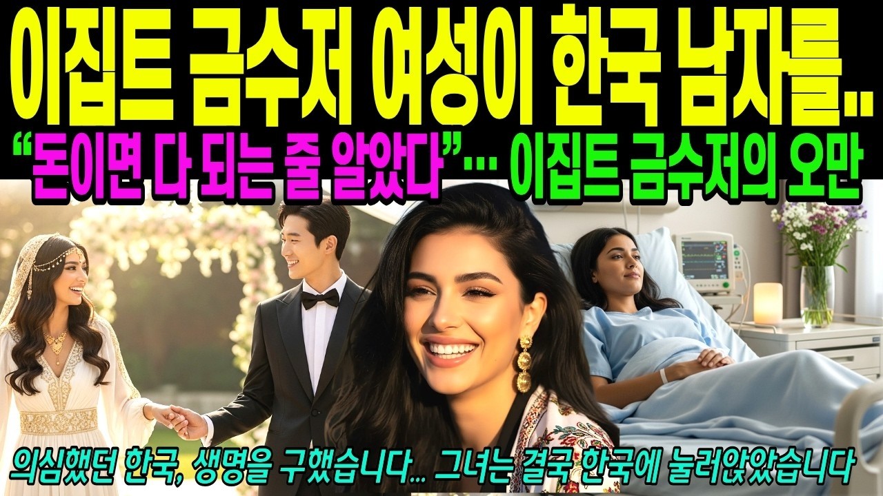 해외감동사연 이집트 금수저, 한국 병원에서 무너졌습니다, 한국 남자 와 스팩타클한 결혼 이야기