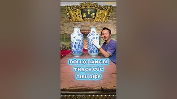 Đôi lọ dáng bí "Thạch Cúc Tiêu Diệp"