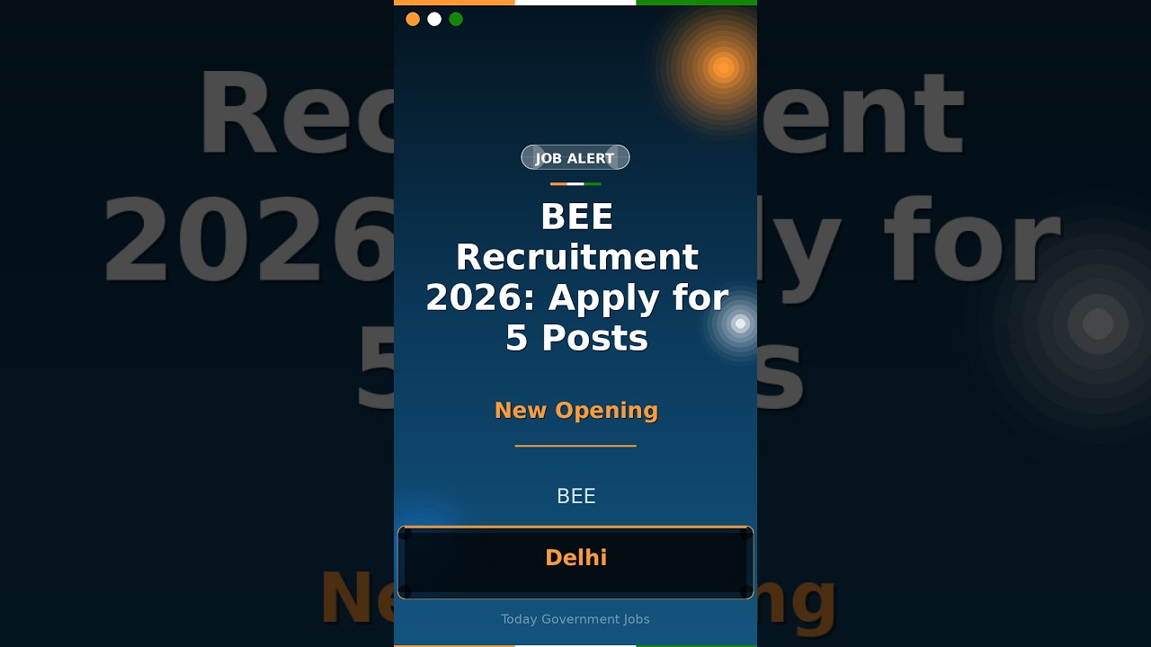 BEE Recruitment 2026: Apply for 5 Posts