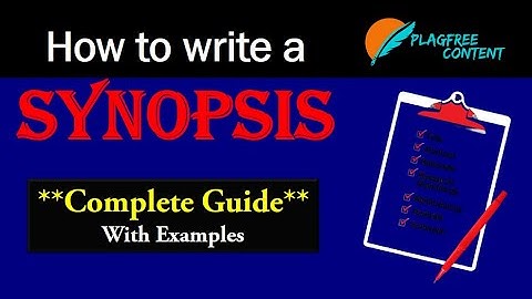 How to write synopsis for project | How to write a research synopsis with examples | plagfreecontent