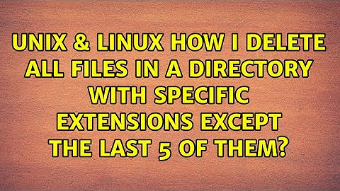 How I delete all files in a directory with specific extensions except the last 5 of them?