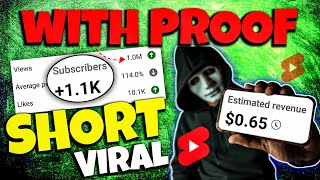 With Proof 1M Views 11K Subs Shorts Boom How To Viral Short Video On Youtube Shorts Viral Tricks